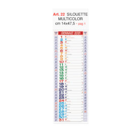Calendario silhouette Art. 22, stampa testata personalizzata