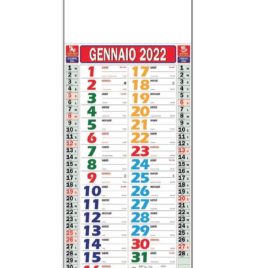 Calendario multicolor Art. 23, testata personalizzata