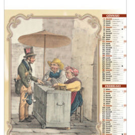 Calendario Antichi mestieri, figurato 6 fogli, Art. 30 grafica testata personalizzabile