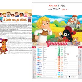 Calendario Fiabe 12 fogli, Art. 43 grafica testata personalizzabile