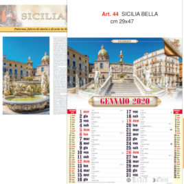 Calendario Sicilia bella 12 fogli, Art. 44 grafica testata personalizzabile