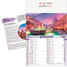 Calendario Italia figurativo, Art. 46 grafica testata personalizzabile