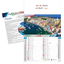 Calendario Italia figurativo, Art. 46 grafica testata personalizzabile