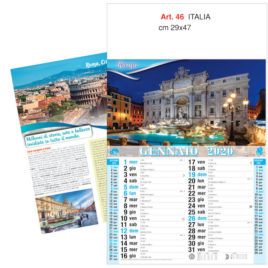 Calendario Italia figurativo, Art. 46 grafica testata personalizzabile