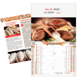 Calendario Pane figurativo 12 Fogli, Art. 53 grafica testata personalizzabile