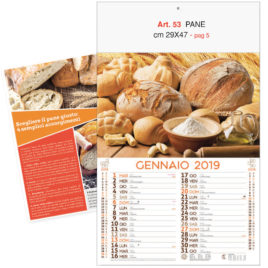 Calendario Pane figurativo 12 Fogli, Art. 53 grafica testata personalizzabile