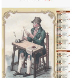 Calendario Antichi mestieri, figurato 6 fogli, Art. 30 grafica testata personalizzabile