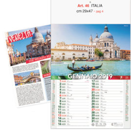 Calendario Italia figurativo, Art. 46 grafica testata personalizzabile