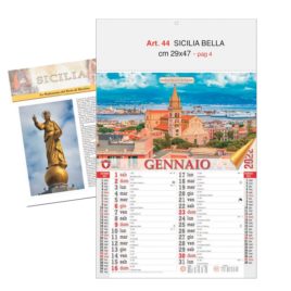 Calendario Sicilia bella 12 fogli, Art. 44 grafica testata personalizzabile