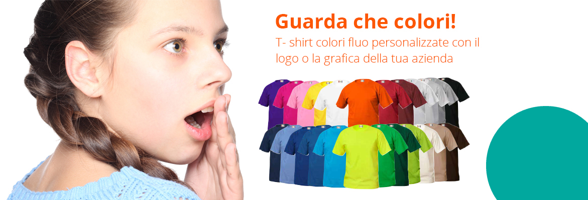 t-shirt fluo personalizzate con il logo della vostra azienda