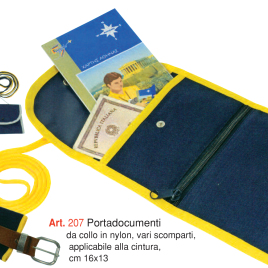 Portadocumenti da collo, Art. 207 con stampa logo e grafica personalizzata.