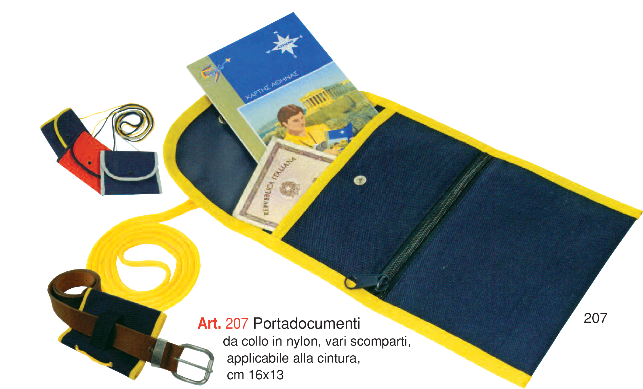 Portadocumenti da collo, Art. 207 con stampa logo e grafica personalizzata.