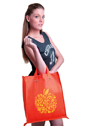 Borsa in tnt fondo rigido ripiegabile, Art. 228 con stampa logo e grafica personalizzata.