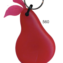 Portachiavi in gomma pera con la stampa del tuo logo Art. 560