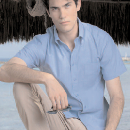 Camicia uomo manica corta art. 861 con la stampa del tuo logo