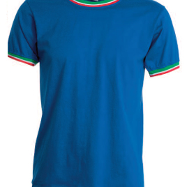 Maglietta unisex tricolore art. 922 con la stampa del tuo logo