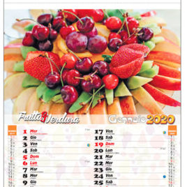 Calendario Frutta e Verdura figurativo, Art. 55 grafica testata personalizzabile