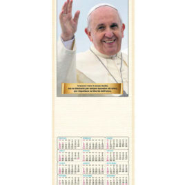 Calendario Papa Francesco in bambù figurativo, Art. 60 personalizzabile