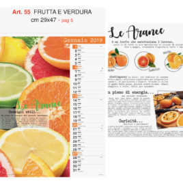 Calendario Frutta e Verdura figurativo, Art. 55 grafica testata personalizzabile