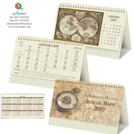 Calendario Antiche Mappe da tavolo, Art.69 grafica personalizzabile