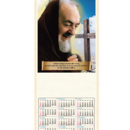 Calendario San Pio in bambù figurativo, Art. 61 personalizzabile