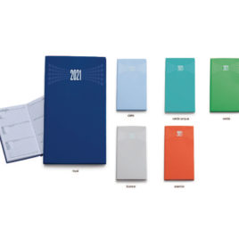Agendina settimanale colori pastello, esterno in matra 8 x 15 Art. A2