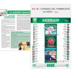 Calendario Farmacia, i consigli, Art. 48 grafica testata personalizzabile