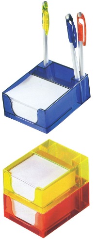 Portafoglietti con portapenne in plastica trasparente colorata, Art. 336 personalizzabile