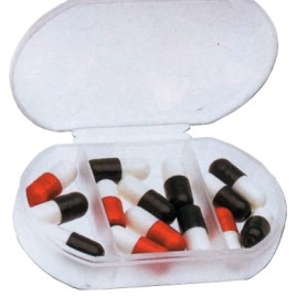 Portapillole in PVC rigido, Art. 409 con il logo della tua azienda
