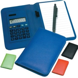 Calcolatrice con custodia cm. 13x8x1.5, Art. 690 con stampa logo