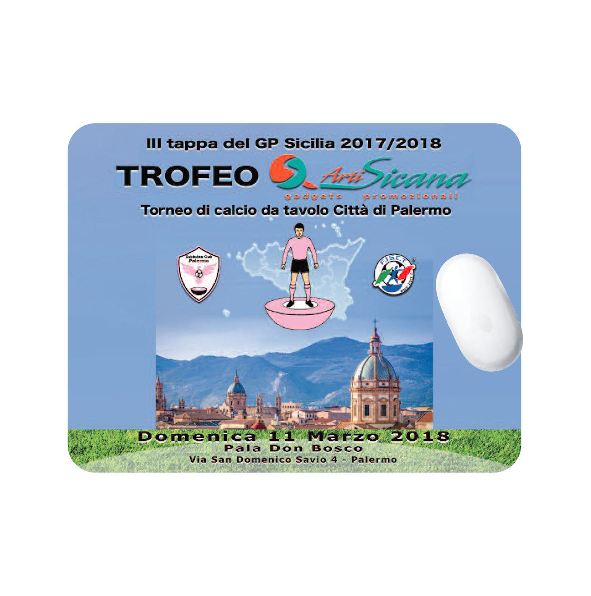 Tappetino mouse morbido, Art. 702 con stampa logo