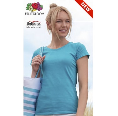 Maglietta Fruit of the Loom Colorata Donna Art. 295 con la stampa del tuo logo