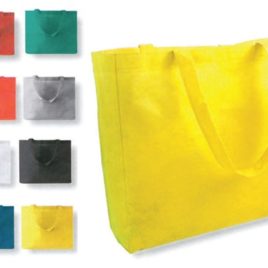 Borsa in TNT termosaldato manici lunghi, Art. 237 con stampa logo e grafica personalizzata.