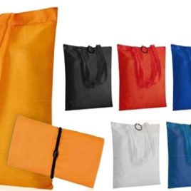 Borsa in Poliestere 190 T manici lunghi, Art. 243 con stampa logo e grafica personalizzata.
