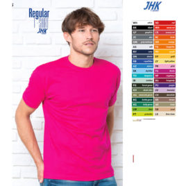 Maglietta JHK Unisex Colorata Art. 257J con la stampa del tuo logo