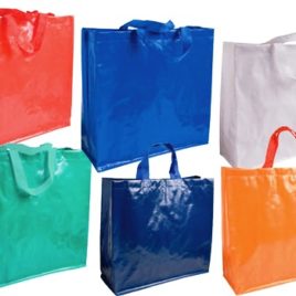 Borsa Shopping in PP Laminato lucido, Art. 281 con stampa logo e grafica personalizzata.