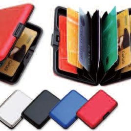 Portacard 6 posti in alluminio, Art. 379 con il logo della tua azienda