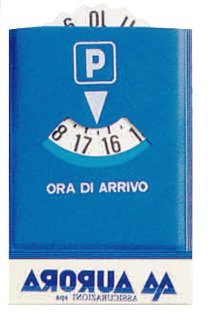 Disco orario mini adesivo Art. 391 con il logo della tua azienda