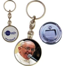 Portachiavi/Apribottiglia in latta, Art. 527 con il logo della tua azienda.