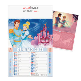 Calendario Favole 12 fogli figurativo, Art. 42 grafica testata personalizzabile