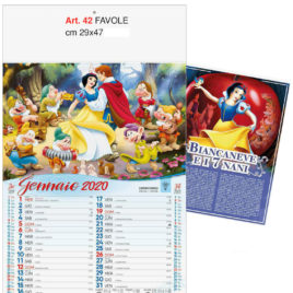 Calendario Favole 12 fogli figurativo, Art. 42 grafica testata personalizzabile