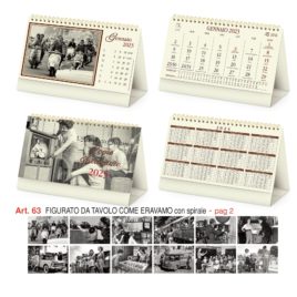 Calendario Come Eravamo da tavolo, Art.63 grafica personalizzabile