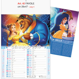 Calendario Favole 12 fogli figurativo, Art. 42 grafica testata personalizzabile