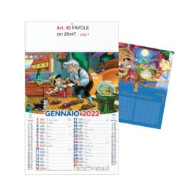 Calendario Favole 12 fogli figurativo, Art. 42 grafica testata personalizzabile