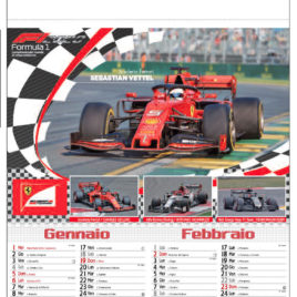 Calendario Formula 1, figurato 6 fogli, Art. 05 grafica testata personalizzabile