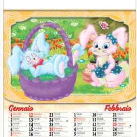 Calendario cartoons 6 fogli, Art. 33 personalizzabile