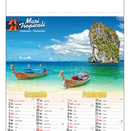 Calendario Paesaggi tropicali, figurato 6 fogli, Art. 09 grafica testata personalizzabile