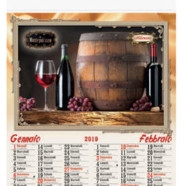 Calendario Vini, figurato 6 fogli, Art. 36 grafica testata personalizzabile