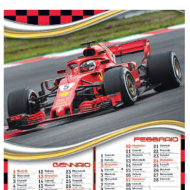 Calendario Formula 1, figurato 6 fogli, Art. 05 grafica testata personalizzabile