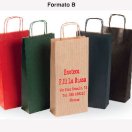 Sacchetto shopper portabottiglie colorato, Art. SCPBC con stampa logo